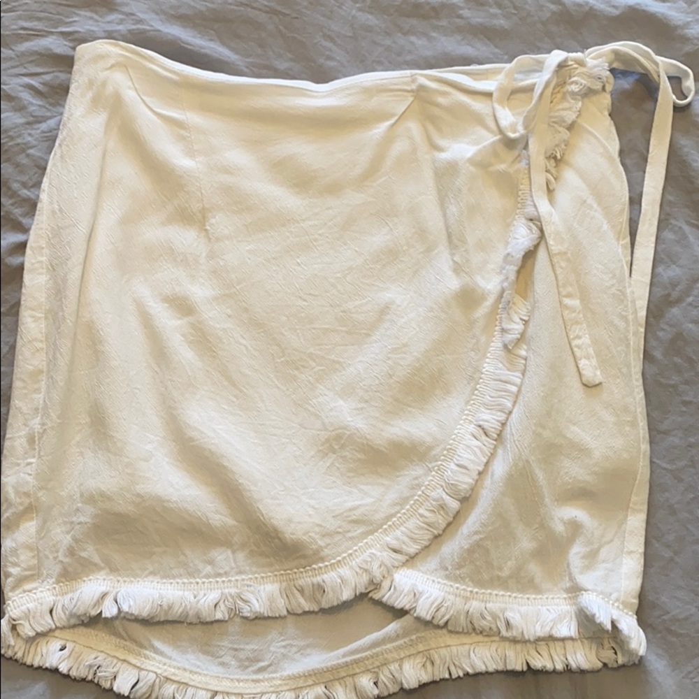 White wrap skirt